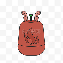 卡通火焰图标图片_火焰图标煤气罐气体剪贴画