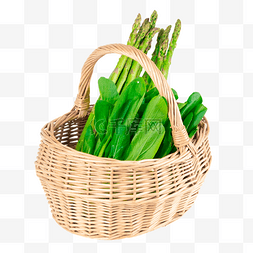 芦笋炒口菇图片_新鲜绿色蔬菜芦笋青菜菜篮子