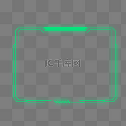 框线性图片_赛博朋克潮流线条边框