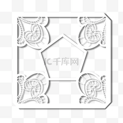 星星纸雕图片_纸雕蕾丝婚礼白色边框