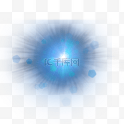 闪光亮晶晶元素图片_蓝色光球中的闪亮白点抽象光效