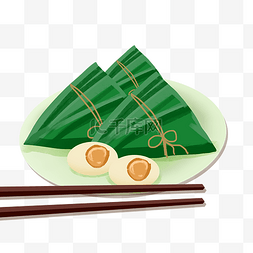 端午节粽子和咸鸭蛋