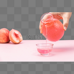 桃花酒酒水粉红色