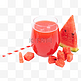 红色西瓜汁饮料