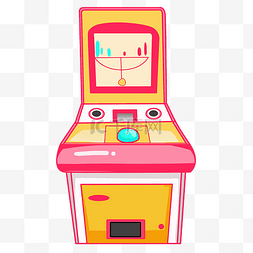 电玩游戏粉红色游戏机