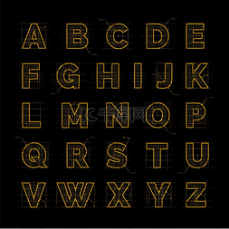 金属纹理字体图片_黑色的金色字体。