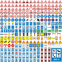 placas图片_孤立的欧洲道路标志