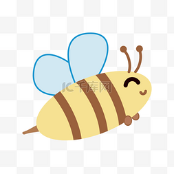 蜜蜂翅膀黄色条纹卡通动物图片