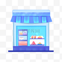 商铺入驻图片_甜品店橱窗商铺店铺