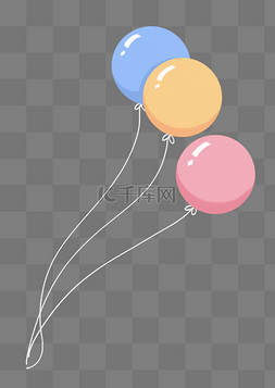 大串气球图片_节日彩色气球