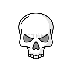 标志危险图片_可怕的头骨、象征死亡和危险的孤