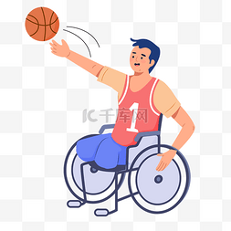 篮球运动员图片_残奥会残疾运动员轮椅打篮球