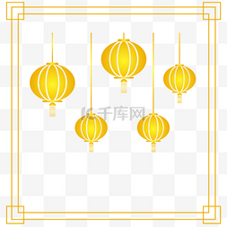 中国黄金矢量素材图片_金中国式灯笼