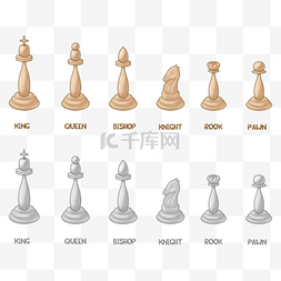 国际象棋素材图片_国际象棋卡通风格智力竞赛