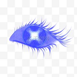 科技眼球png图片_眼睛光效蓝色科技瞳孔