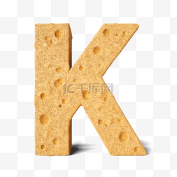 立体饼干字母k