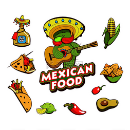 一套受欢迎的墨西哥快餐菜肴。