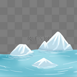 冰川冰块图片_冰山融化