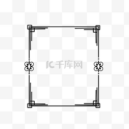 复古黑白相框图片_复古花纹黑白边框