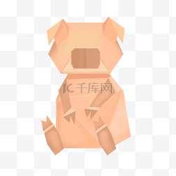 折纸手工图片_卡通折纸动物小猪