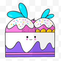 可爱生日涂鸦图片_手绘蛋糕卡通生日剪贴画