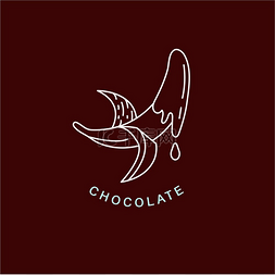 巧克力和甜食的矢量图标和标志。