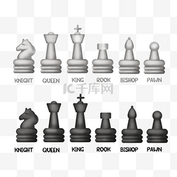 国际象棋图标图片_国际象棋竞赛塑料材质信息图标