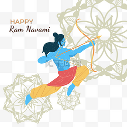 Shri ram navami卡通腾精空机德拉姆拉