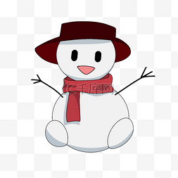 时尚淡雅背景图片_卡通圣诞节雪人冬季