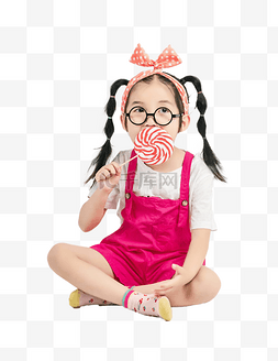 吃棒棒糖图片_夏日吃棒棒糖的小女孩