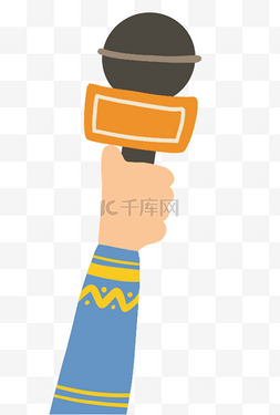 记者节图片_中国记者日拿话筒人物手势