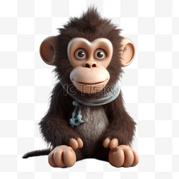 3d猩猩图片_3D毛绒卡通可爱动物猴子猩猩
