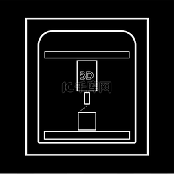 3d 打印机图标。