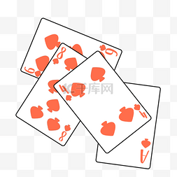 玩扑克牌卡通图片_玩红桃纸牌剪贴画