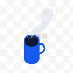 几何图形彩色图片_世界图形日蓝色咖啡杯