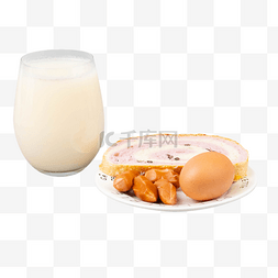 牛奶和蓝莓图片_早餐蓝莓切片面包和鸡蛋