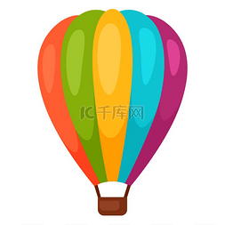 卡通飞机气球背景图片_热气球的例证。