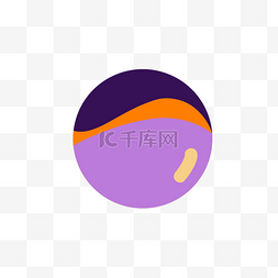 糖球圆紫色黑色图片创意绘画