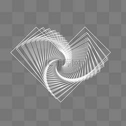 心型抽象扭曲几何图形错觉形状