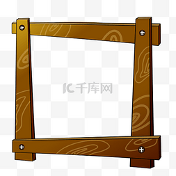 方形木质图片_木板钉方形边框