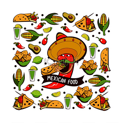 热菜川菜图片_戴着宽边帽的红辣椒正在吃墨西哥