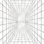 立体空间透视线条网格C4D