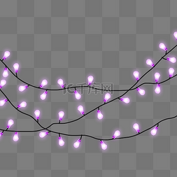 节日彩灯装饰素材图片_紫色灯带灯光吊灯装饰