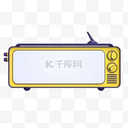 趣味徒步图片_3D立体C4D趣味边框标题框电视