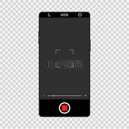 取景器视频图片_逼真的智能手机上的相机屏幕界面