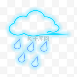 下雨水滴晴雨表霓虹光效