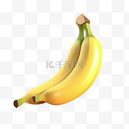 黄香蕉圣女果图片_手绘插画风免抠元素香蕉