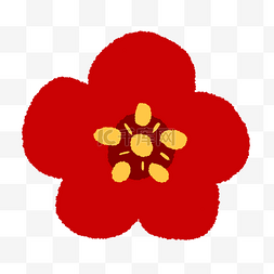 红色印章通知图片_小红花红色小花花卉可爱小花花