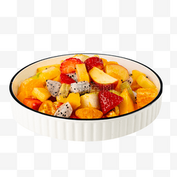 水果切块图片_新鲜水果火龙果草莓芒果水果果盘