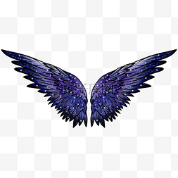 暗黑紫色魔法翅膀